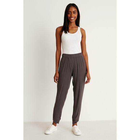 Free People M Pewter Lightweight Pants Casual Soft Comfy - Picture 1 of 7